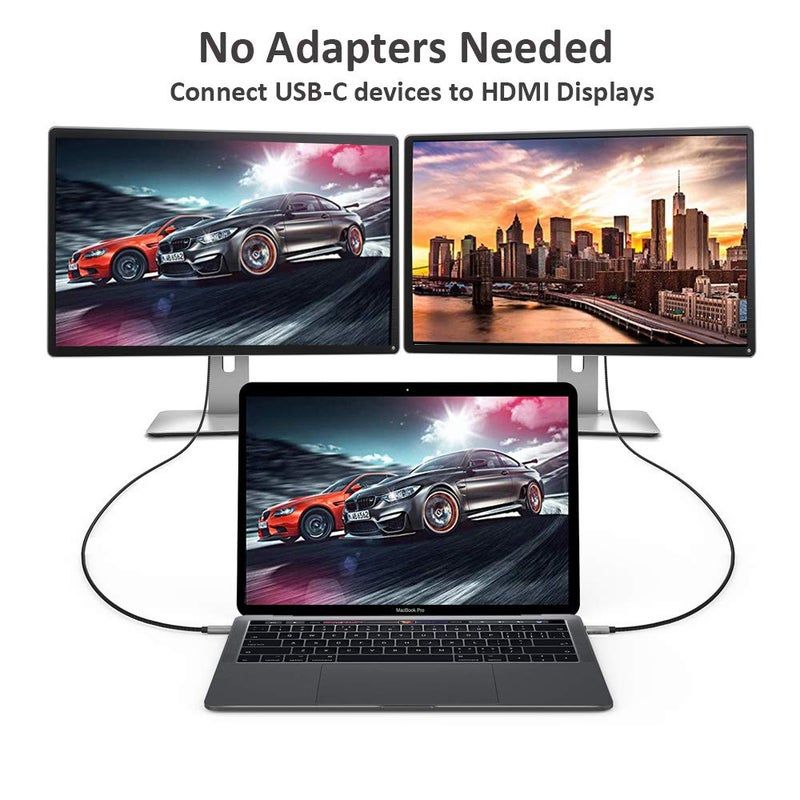 QCEs USB C to HDMI Cable, USB-C to HDMI Adapter Cable 6Ft 4K60Hz Video Output to TV/Monitor/Mini Projector, Thunderbolt 4 to HDMI Compatible with iPhone 17 16 15, MacBook Pro, iPad, Galaxy S24 - Image 2